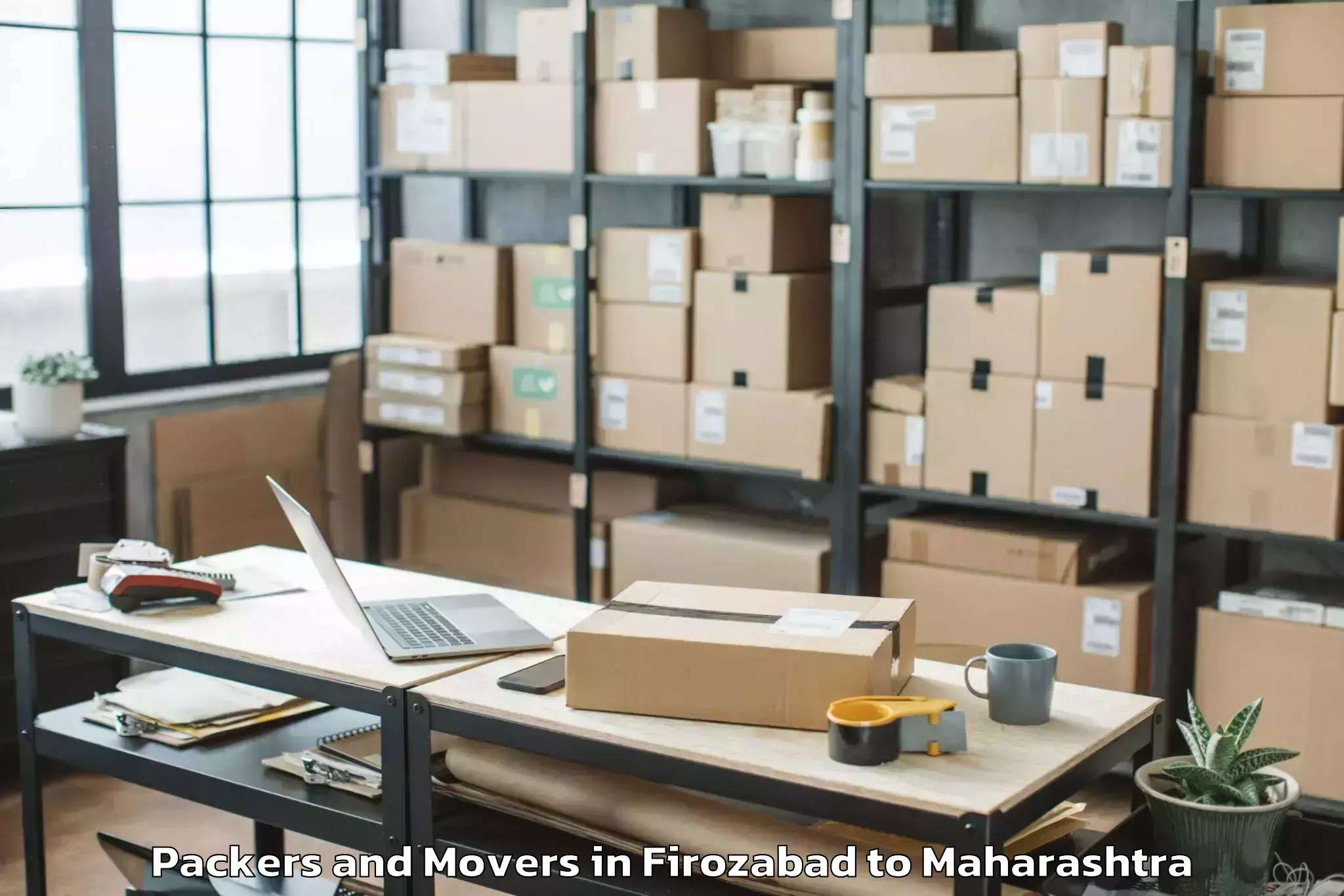 Trusted Firozabad to Dy Patil Vidyapeeth Mumbai Packers And Movers